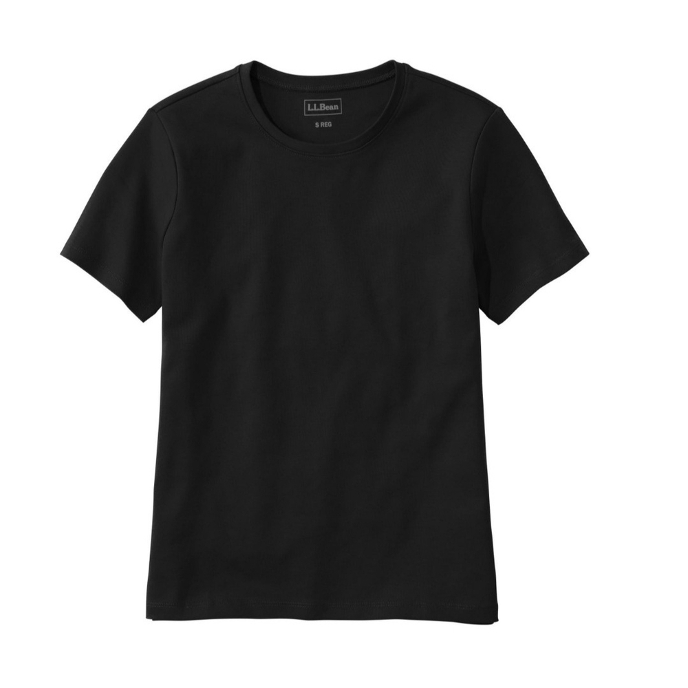 L.L. Bean Black T-Shirt - all cotton crew